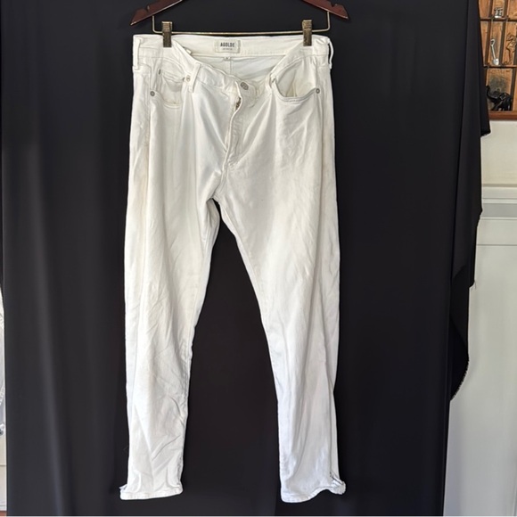 Agolde White Relaxed Fit Jeans - Picture 1 of 8
